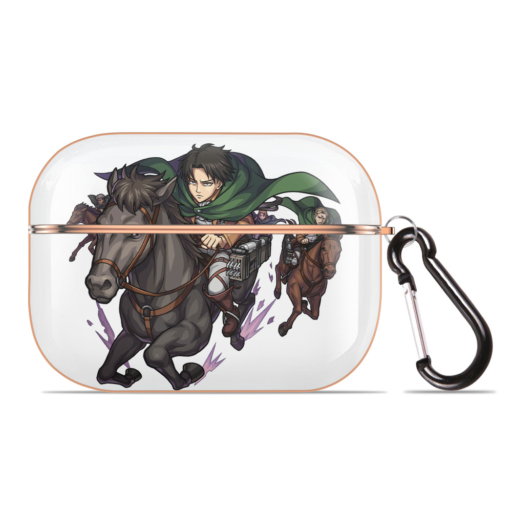 （画像用） 進撃の巨人 リヴァイ·アッカーマン Attack on Titan Levi Ackerman 【AirPods Pro用】ハードシェル保護ケース｜耐衝撃・防指紋・カラビナ付き商品仕様