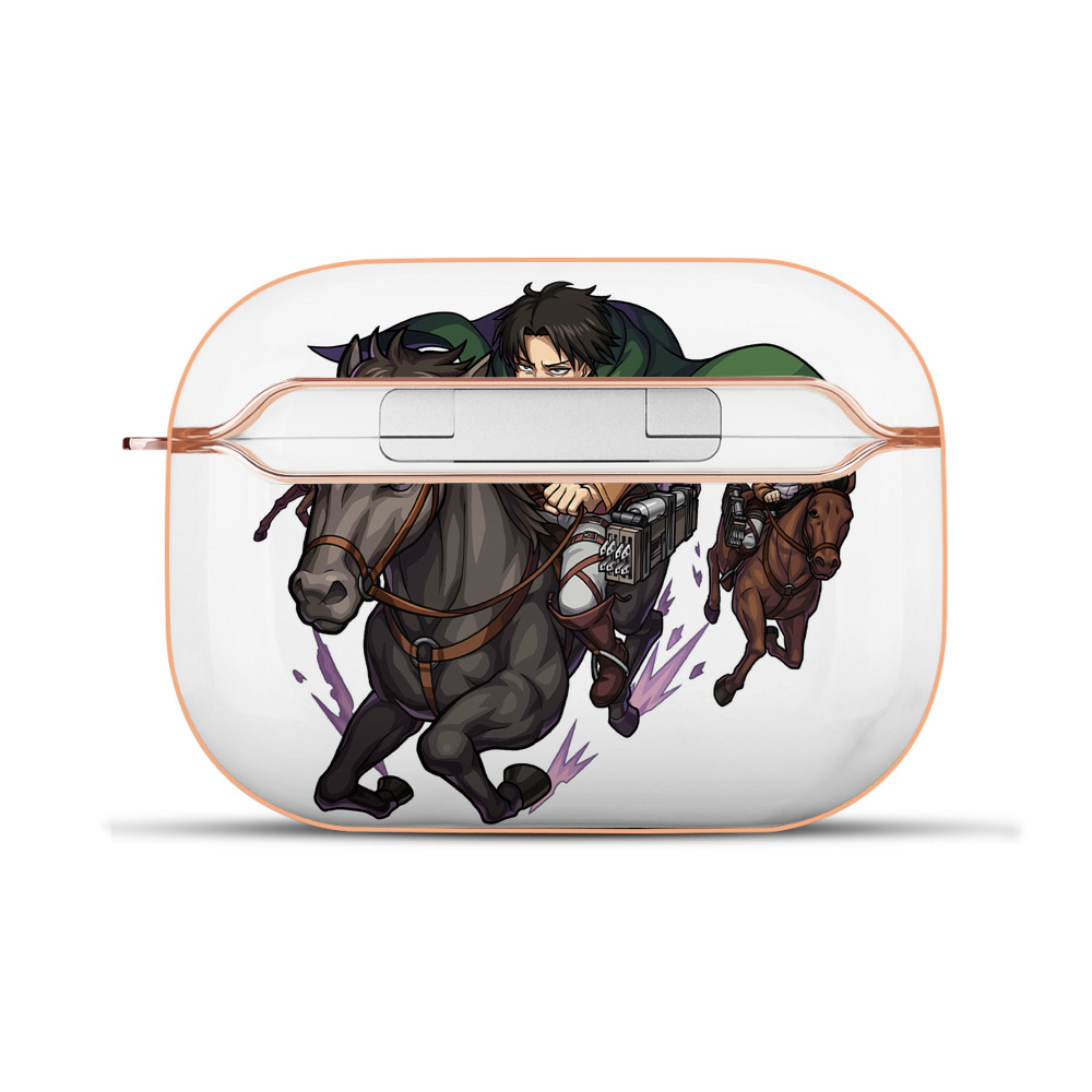 （画像用） 進撃の巨人 リヴァイ·アッカーマン Attack on Titan Levi Ackerman 【AirPods Pro用】ハードシェル保護ケース｜耐衝撃・防指紋・カラビナ付き商品仕様