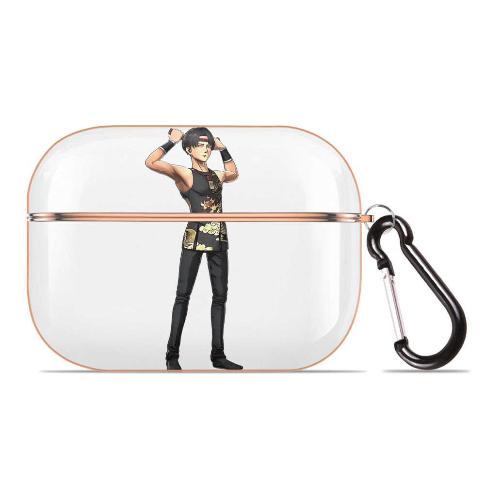 （画像用） 進撃の巨人 リヴァイ·アッカーマン Attack on Titan Levi Ackerman 【AirPods Pro用】ハードシェル保護ケース｜耐衝撃・防指紋・カラビナ付き商品仕様