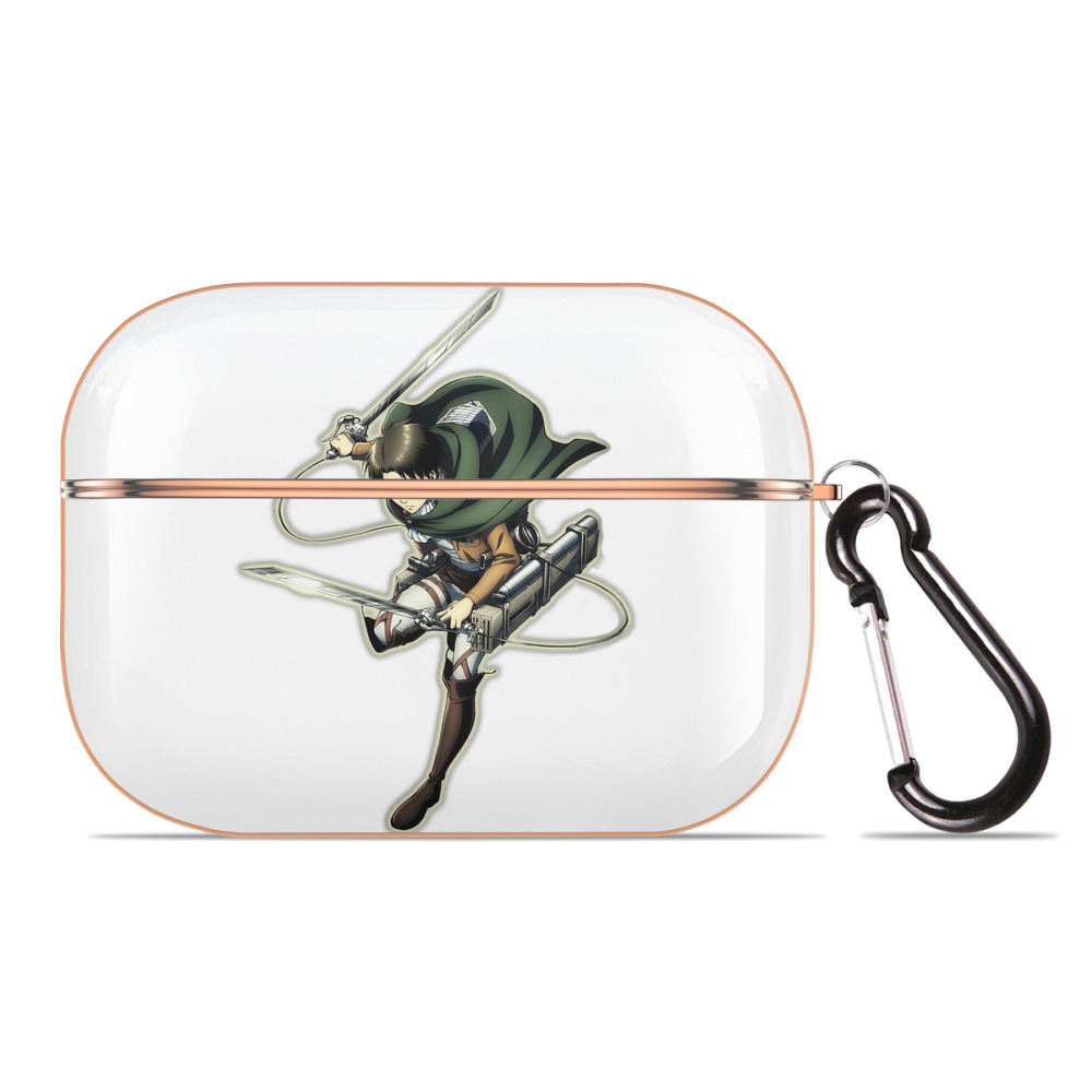 （画像用） 進撃の巨人 リヴァイ·アッカーマン Attack on Titan Levi Ackerman 【AirPods Pro用】ハードシェル保護ケース｜耐衝撃・防指紋・カラビナ付き商品仕様