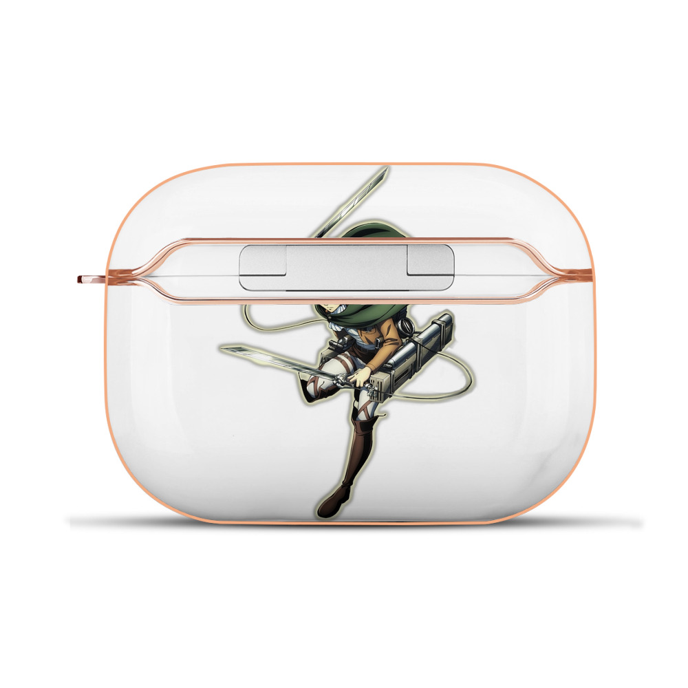 （画像用） 進撃の巨人 リヴァイ·アッカーマン Attack on Titan Levi Ackerman 【AirPods Pro用】ハードシェル保護ケース｜耐衝撃・防指紋・カラビナ付き商品仕様