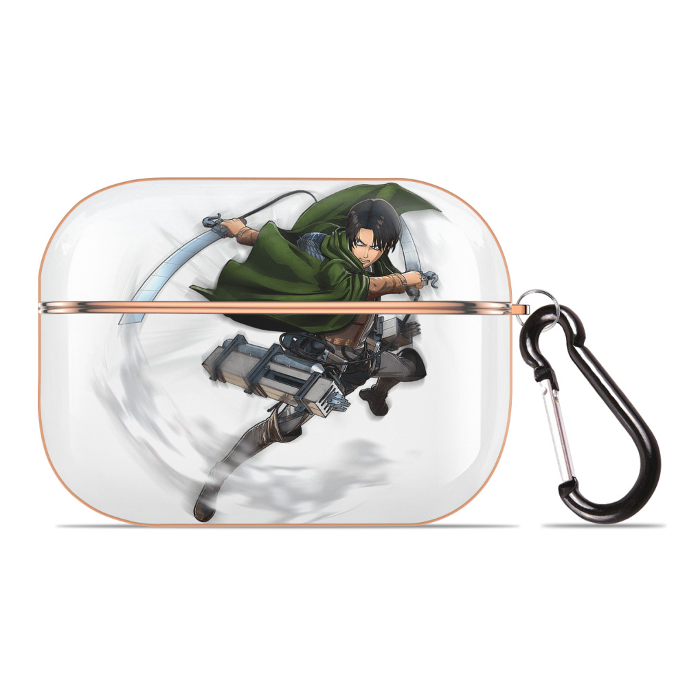 （画像用） 進撃の巨人 リヴァイ·アッカーマン Attack on Titan Levi Ackerman 【AirPods Pro用】ハードシェル保護ケース｜耐衝撃・防指紋・カラビナ付き商品仕様