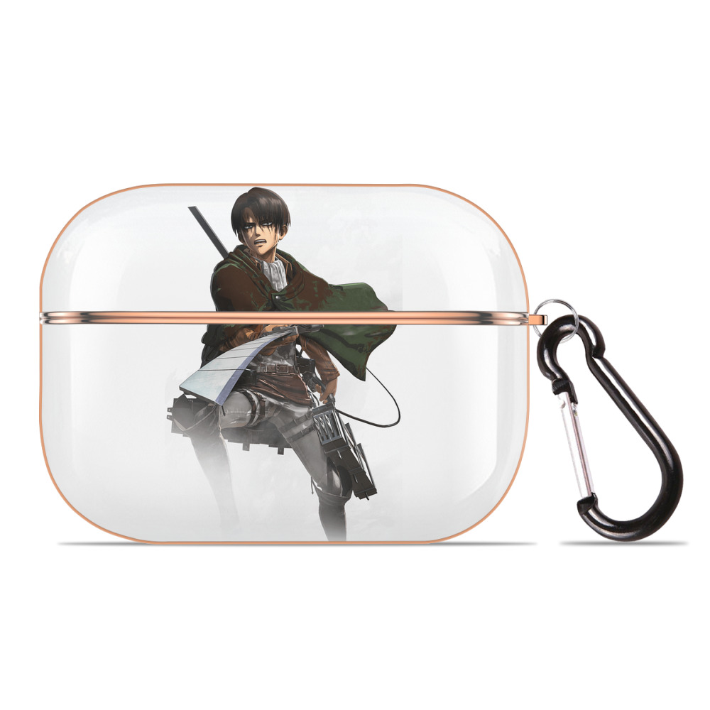 （画像用） 進撃の巨人 リヴァイ·アッカーマン Attack on Titan Levi Ackerman 【AirPods Pro用】ハードシェル保護ケース｜耐衝撃・防指紋・カラビナ付き商品仕様