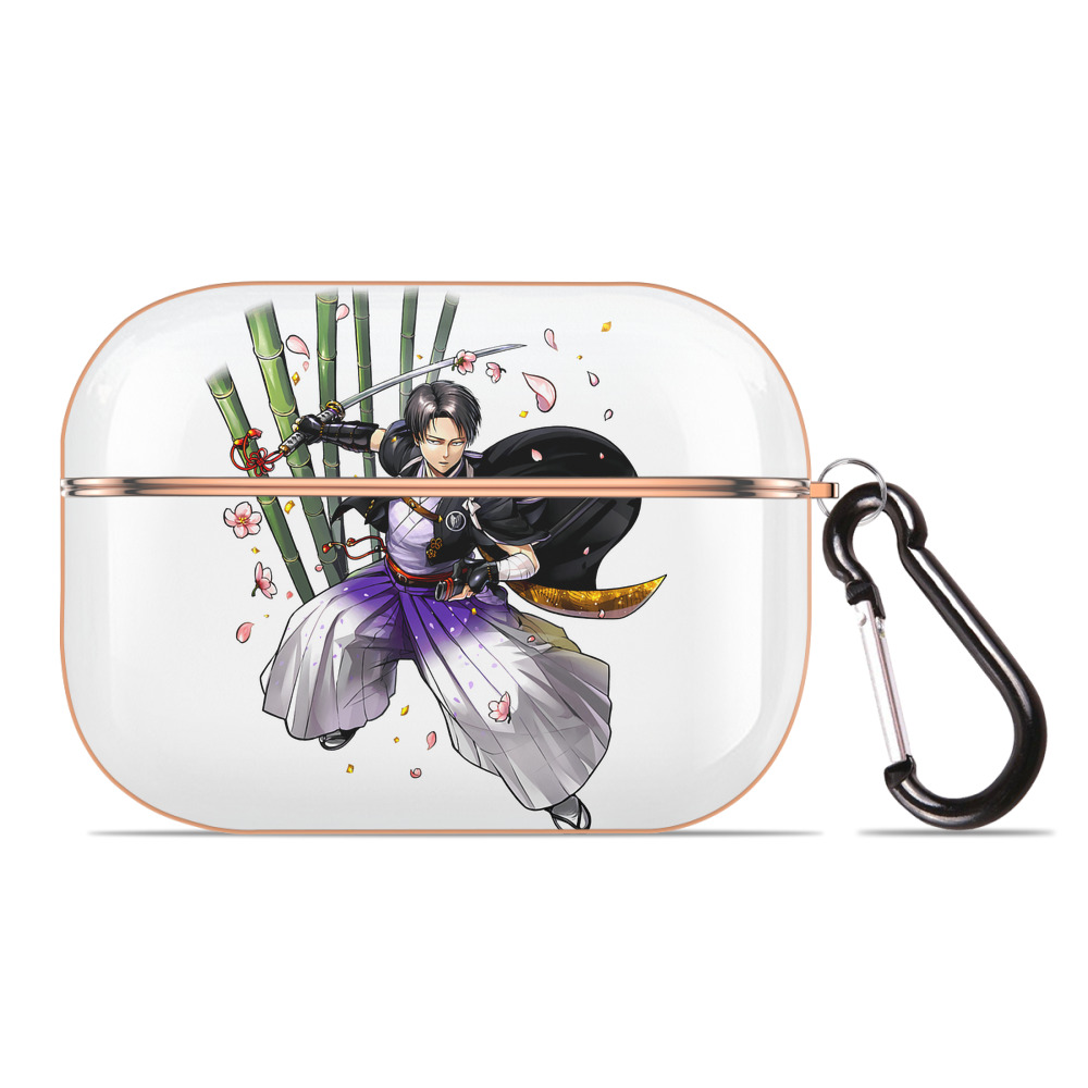 （画像用） 進撃の巨人 リヴァイ·アッカーマン Attack on Titan Levi Ackerman 【AirPods Pro用】ハードシェル保護ケース｜耐衝撃・防指紋・カラビナ付き商品仕様