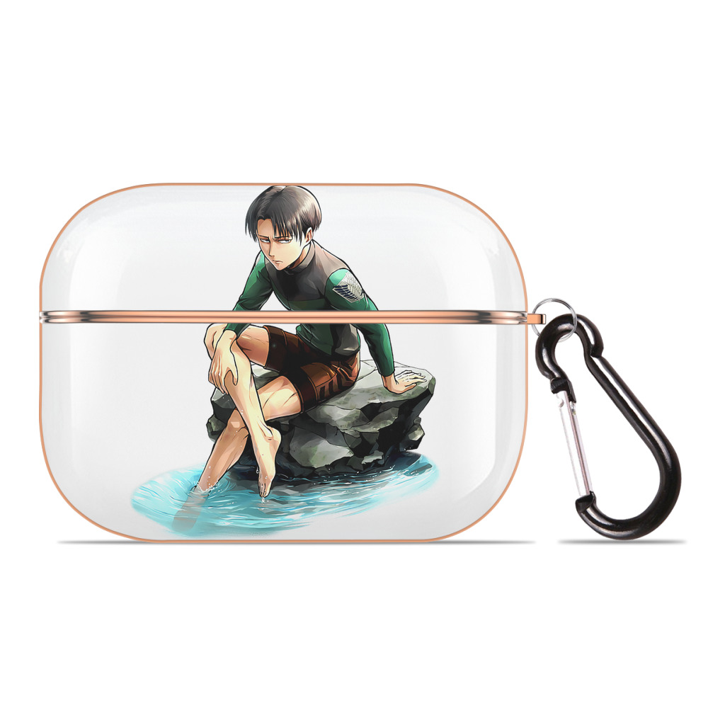 （画像用） 進撃の巨人 リヴァイ·アッカーマン Attack on Titan Levi Ackerman 【AirPods Pro用】ハードシェル保護ケース｜耐衝撃・防指紋・カラビナ付き商品仕様