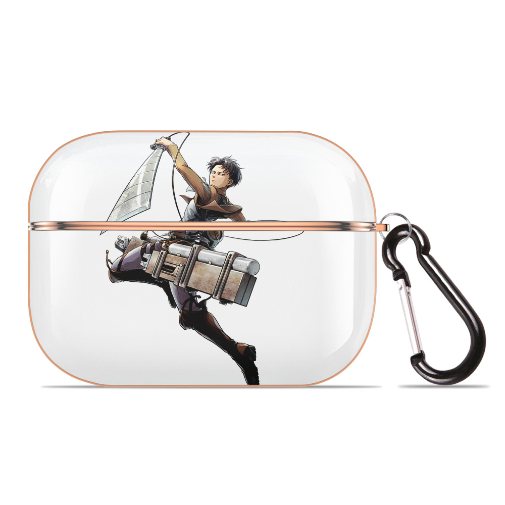 （画像用） 進撃の巨人 リヴァイ·アッカーマン Attack on Titan Levi Ackerman 【AirPods Pro用】ハードシェル保護ケース｜耐衝撃・防指紋・カラビナ付き商品仕様
