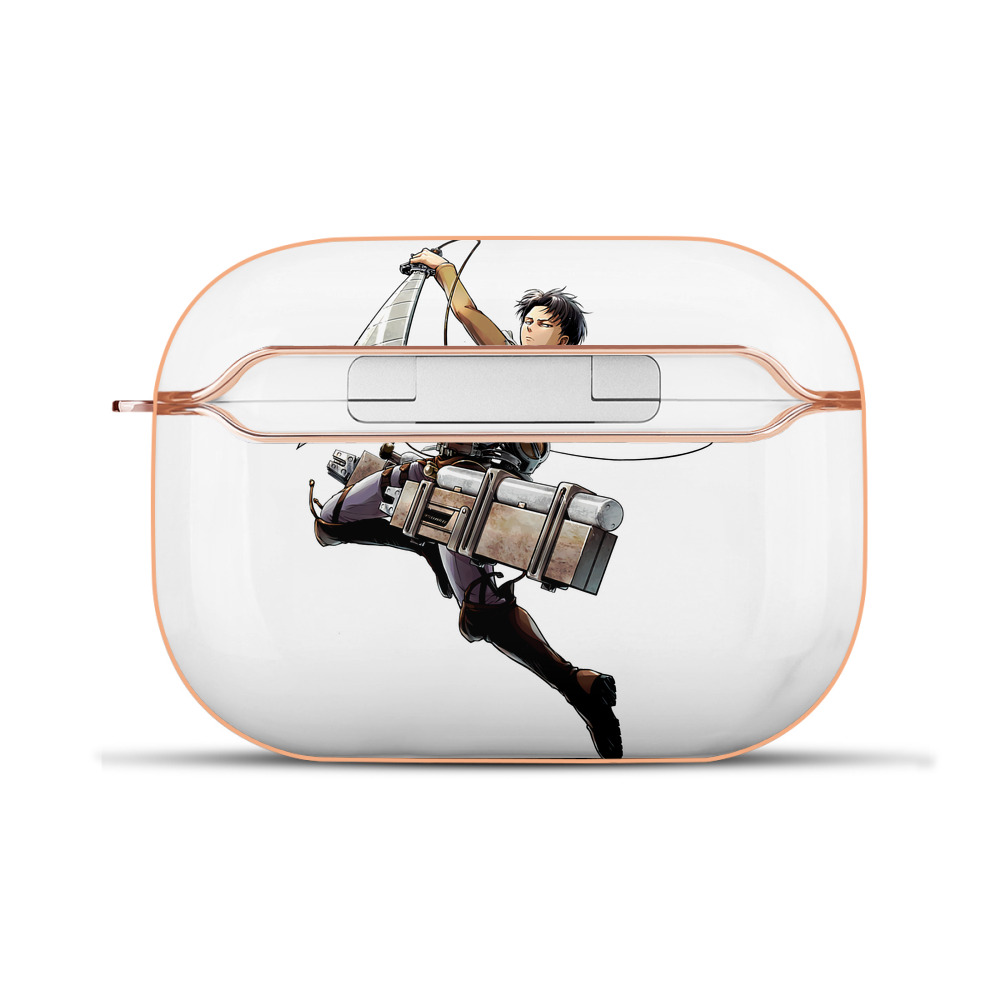 （画像用） 進撃の巨人 リヴァイ·アッカーマン Attack on Titan Levi Ackerman 【AirPods Pro用】ハードシェル保護ケース｜耐衝撃・防指紋・カラビナ付き商品仕様