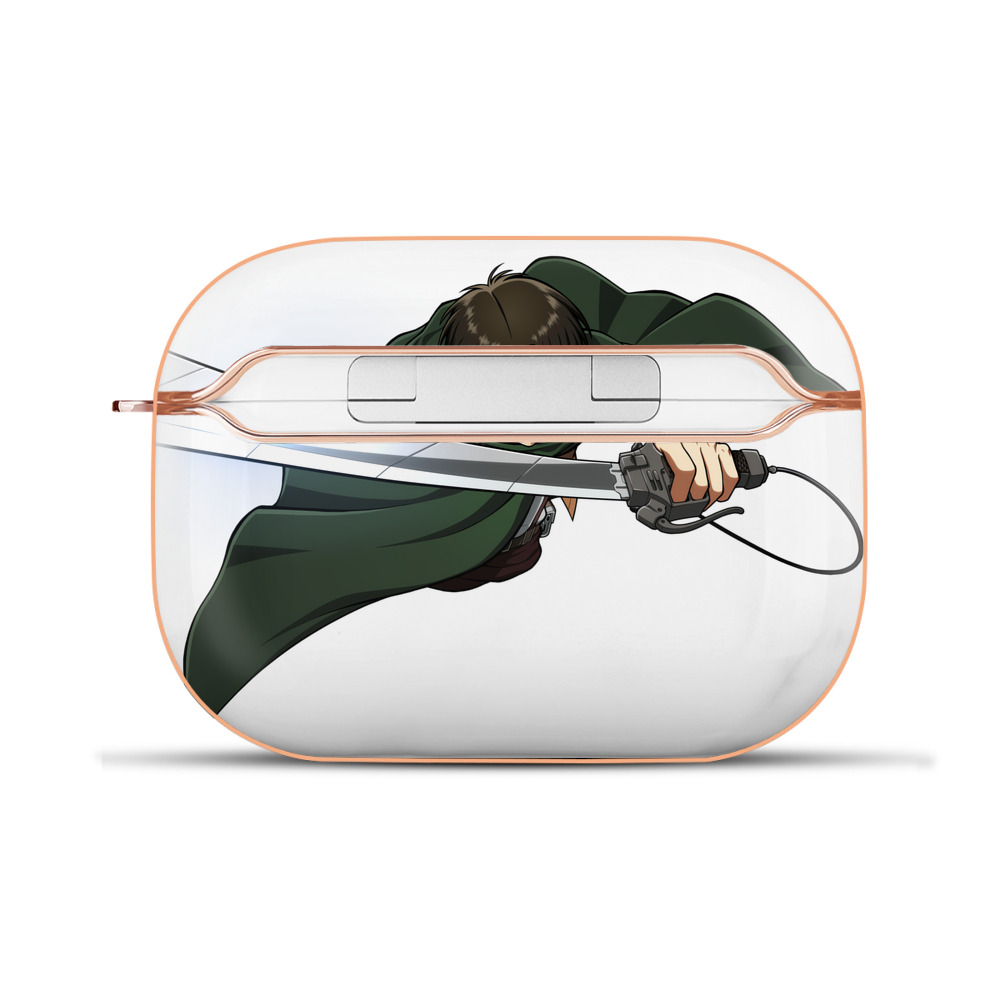 （画像用） 進撃の巨人 リヴァイ·アッカーマン Attack on Titan Levi Ackerman 【AirPods Pro用】ハードシェル保護ケース｜耐衝撃・防指紋・カラビナ付き商品仕様