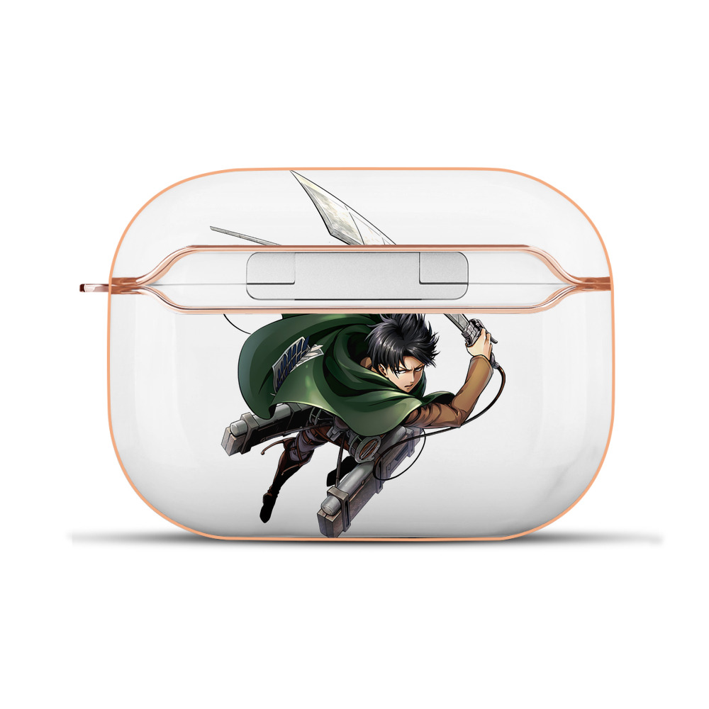 （画像用） 進撃の巨人 リヴァイ·アッカーマン Attack on Titan Levi Ackerman 【AirPods Pro用】ハードシェル保護ケース｜耐衝撃・防指紋・カラビナ付き商品仕様