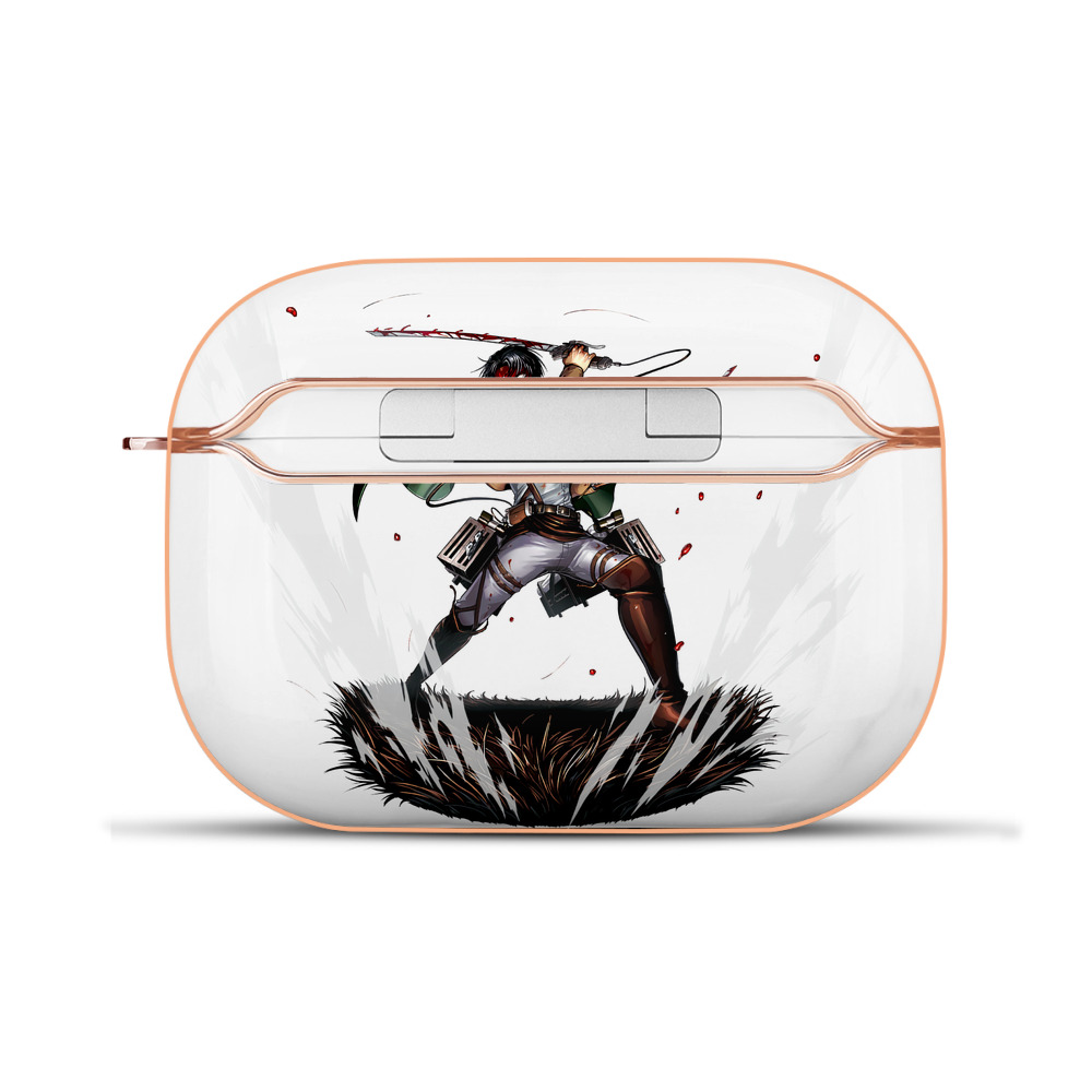 （画像用） 進撃の巨人 リヴァイ·アッカーマン Attack on Titan Levi Ackerman 【AirPods Pro用】ハードシェル保護ケース｜耐衝撃・防指紋・カラビナ付き商品仕様