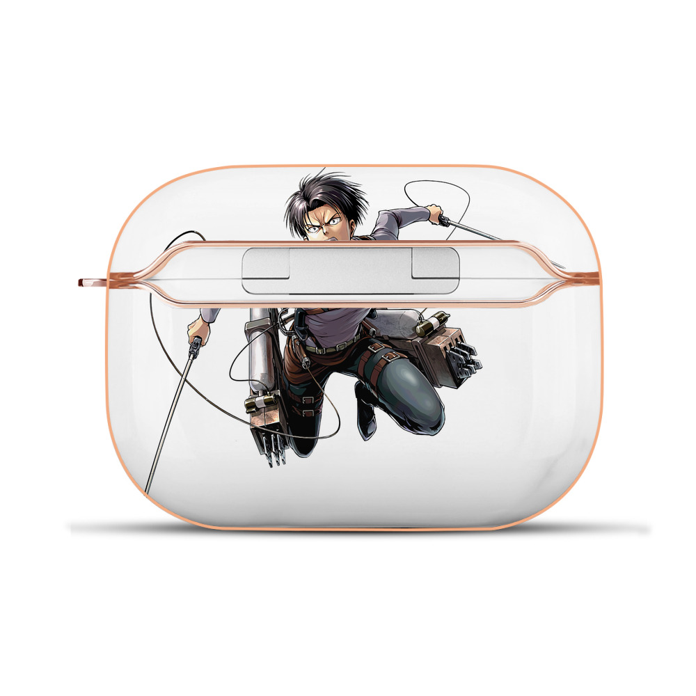 （画像用） 進撃の巨人 リヴァイ·アッカーマン Attack on Titan Levi Ackerman 【AirPods Pro用】ハードシェル保護ケース｜耐衝撃・防指紋・カラビナ付き商品仕様