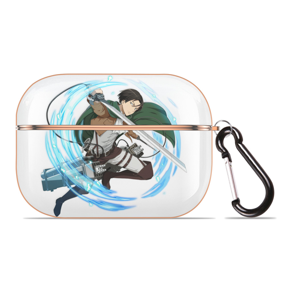 （画像用） 進撃の巨人 リヴァイ·アッカーマン Attack on Titan Levi Ackerman 【AirPods Pro用】ハードシェル保護ケース｜耐衝撃・防指紋・カラビナ付き商品仕様
