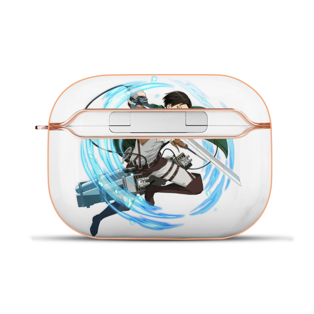 （画像用） 進撃の巨人 リヴァイ·アッカーマン Attack on Titan Levi Ackerman 【AirPods Pro用】ハードシェル保護ケース｜耐衝撃・防指紋・カラビナ付き商品仕様
