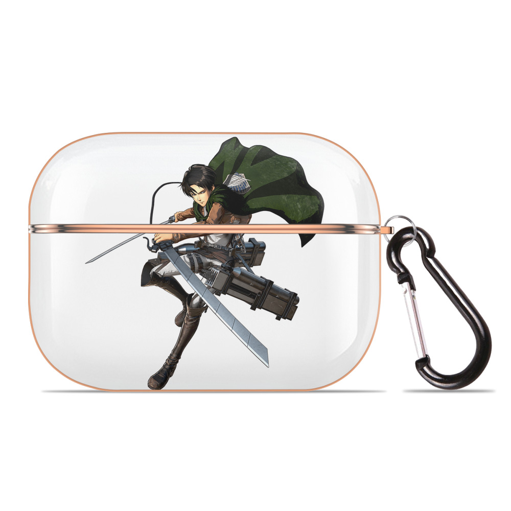 （画像用） 進撃の巨人 リヴァイ·アッカーマン Attack on Titan Levi Ackerman 【AirPods Pro用】ハードシェル保護ケース｜耐衝撃・防指紋・カラビナ付き商品仕様