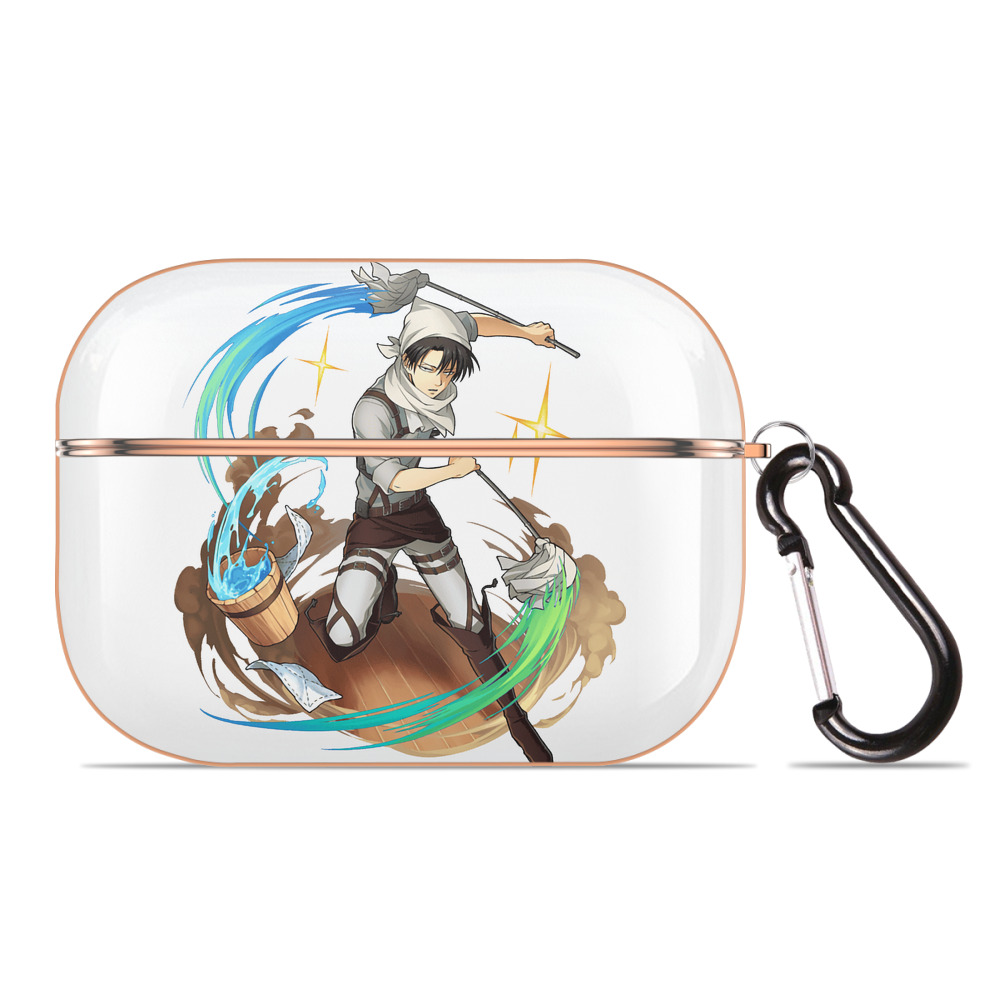 （画像用） 進撃の巨人 リヴァイ·アッカーマン Attack on Titan Levi Ackerman 【AirPods Pro用】ハードシェル保護ケース｜耐衝撃・防指紋・カラビナ付き商品仕様