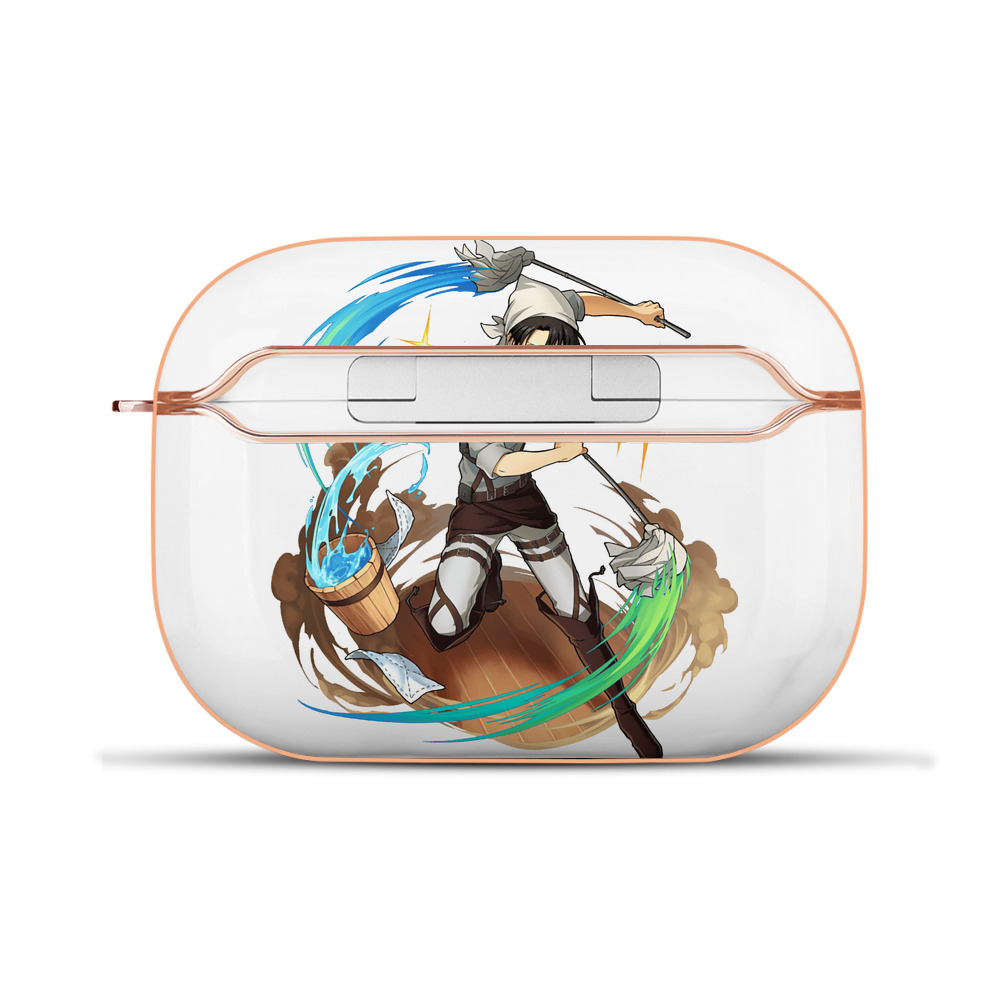 （画像用） 進撃の巨人 リヴァイ·アッカーマン Attack on Titan Levi Ackerman 【AirPods Pro用】ハードシェル保護ケース｜耐衝撃・防指紋・カラビナ付き商品仕様