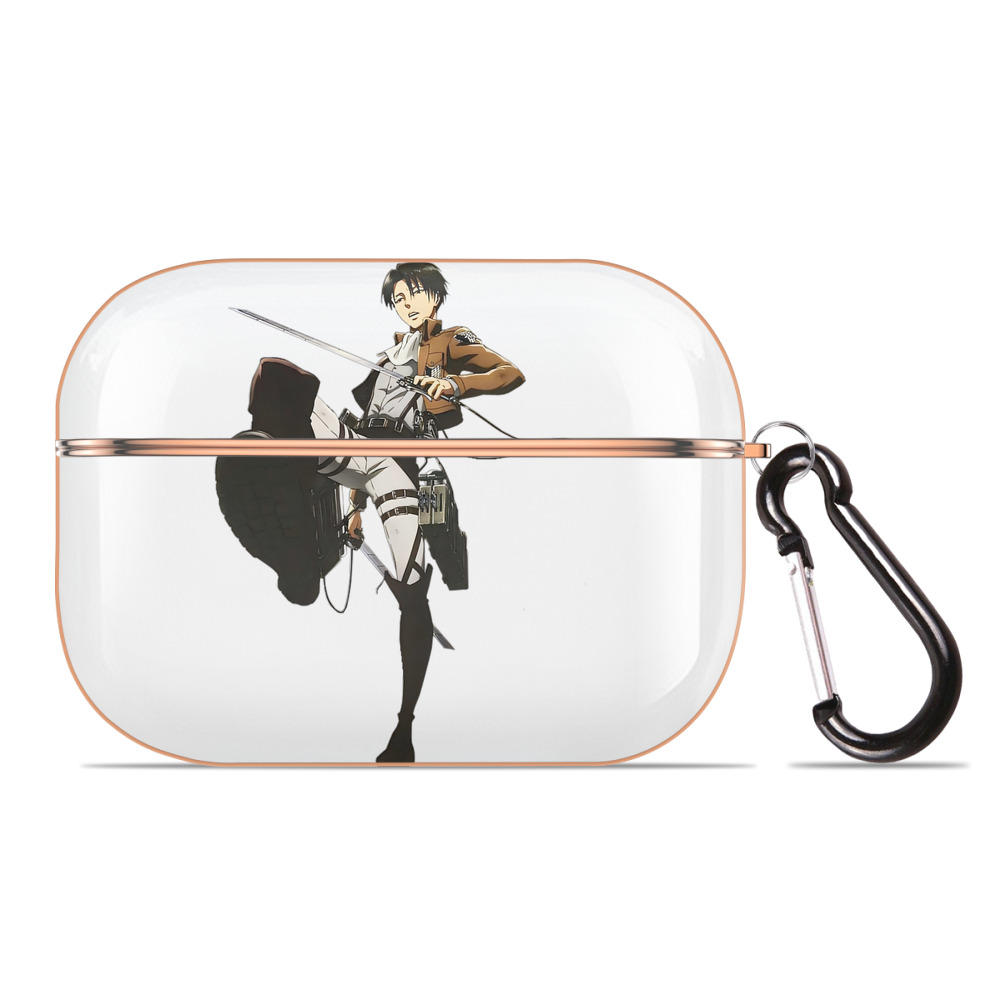 （画像用） 進撃の巨人 リヴァイ·アッカーマン Attack on Titan Levi Ackerman 【AirPods Pro用】ハードシェル保護ケース｜耐衝撃・防指紋・カラビナ付き商品仕様