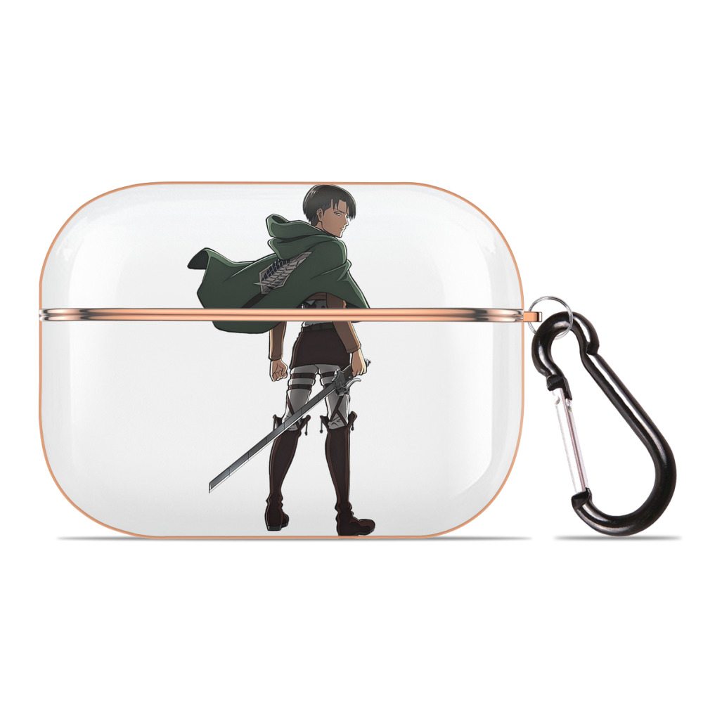 （画像用） 進撃の巨人 リヴァイ·アッカーマン Attack on Titan Levi Ackerman 【AirPods Pro用】ハードシェル保護ケース｜耐衝撃・防指紋・カラビナ付き商品仕様
