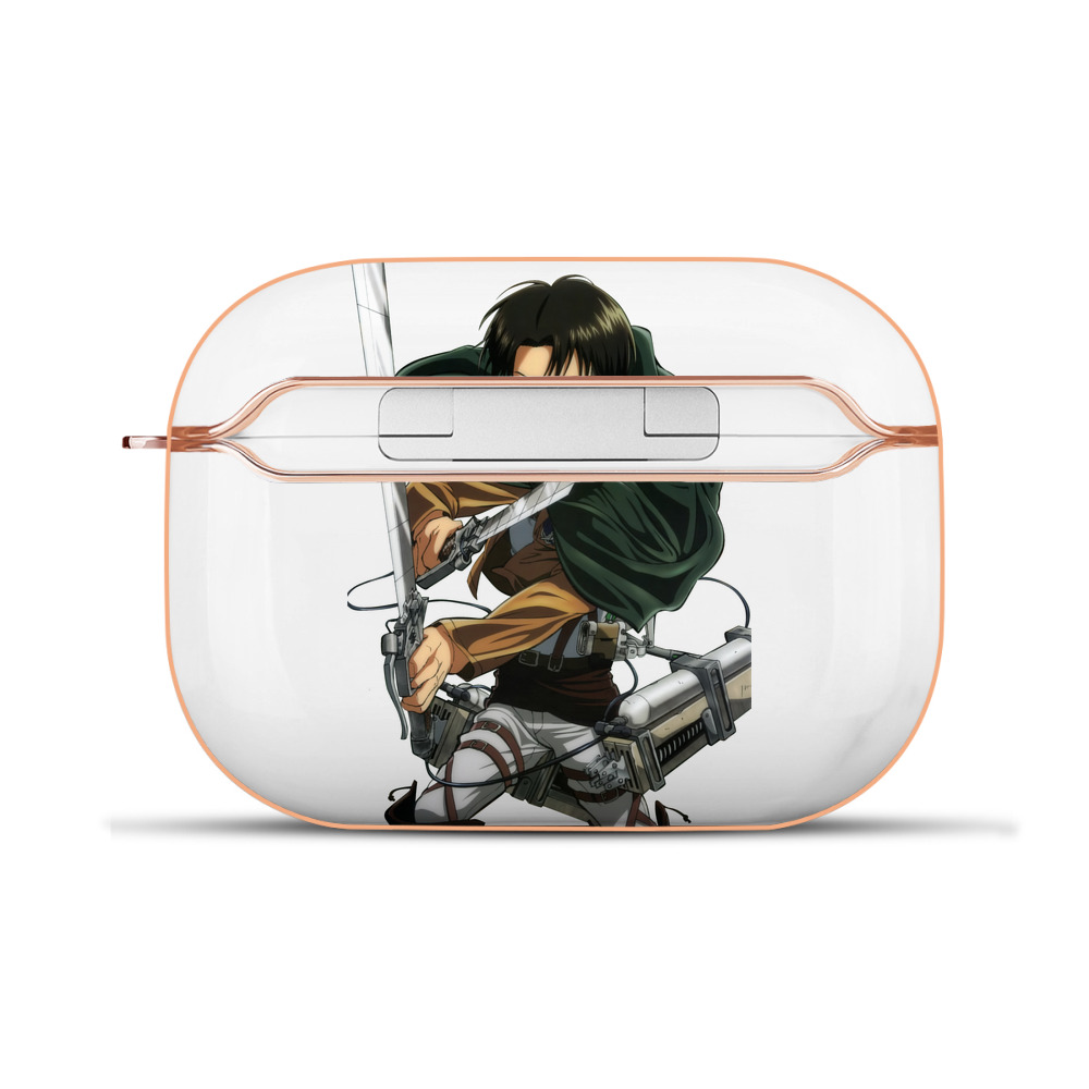 （画像用） 進撃の巨人 リヴァイ·アッカーマン Attack on Titan Levi Ackerman 【AirPods Pro用】ハードシェル保護ケース｜耐衝撃・防指紋・カラビナ付き商品仕様