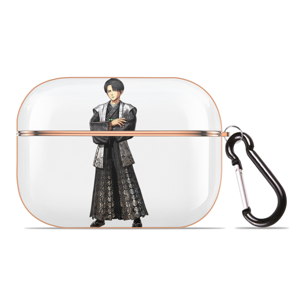 （画像用） 進撃の巨人 リヴァイ·アッカーマン Attack on Titan Levi Ackerman 【AirPods Pro用】ハードシェル保護ケース｜耐衝撃・防指紋・カラビナ付き商品仕様