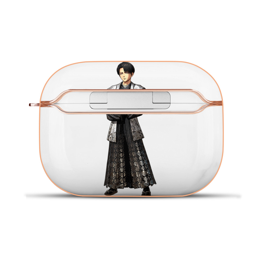 （画像用） 進撃の巨人 リヴァイ·アッカーマン Attack on Titan Levi Ackerman 【AirPods Pro用】ハードシェル保護ケース｜耐衝撃・防指紋・カラビナ付き商品仕様