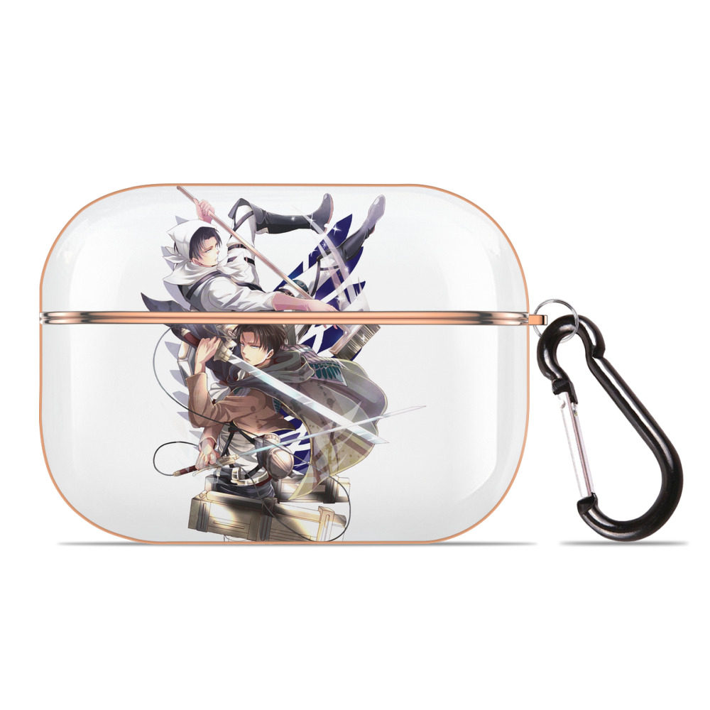 （画像用） 進撃の巨人 リヴァイ·アッカーマン Attack on Titan Levi Ackerman 【AirPods Pro用】ハードシェル保護ケース｜耐衝撃・防指紋・カラビナ付き商品仕様