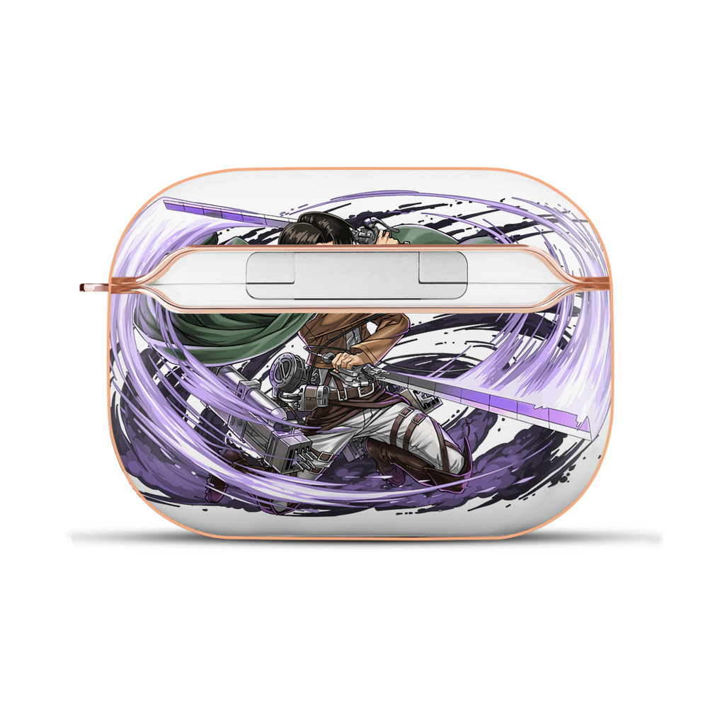 （画像用） 進撃の巨人 リヴァイ·アッカーマン Attack on Titan Levi Ackerman 【AirPods Pro用】ハードシェル保護ケース｜耐衝撃・防指紋・カラビナ付き商品仕様