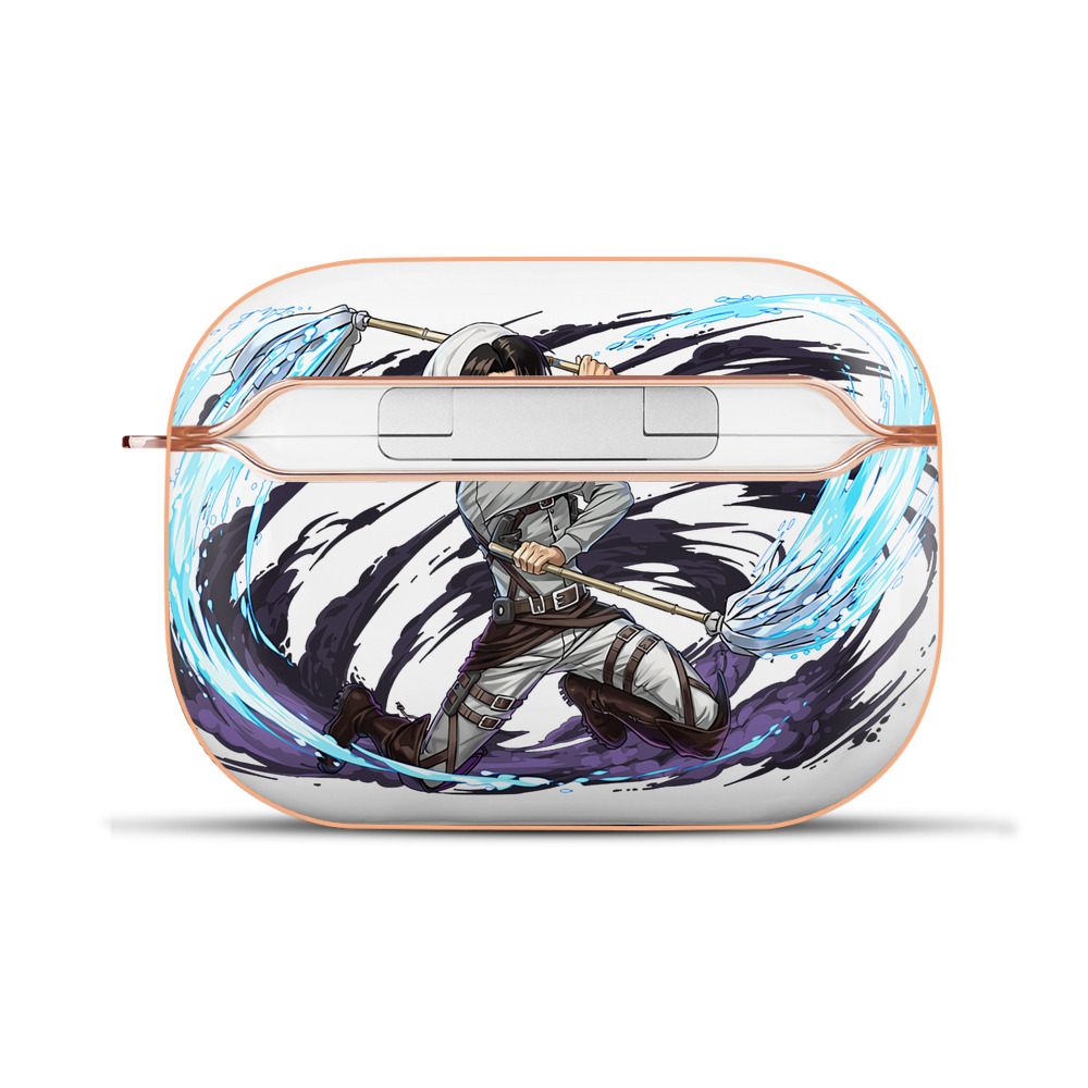 （画像用） 進撃の巨人 リヴァイ·アッカーマン Attack on Titan Levi Ackerman 【AirPods Pro用】ハードシェル保護ケース｜耐衝撃・防指紋・カラビナ付き商品仕様