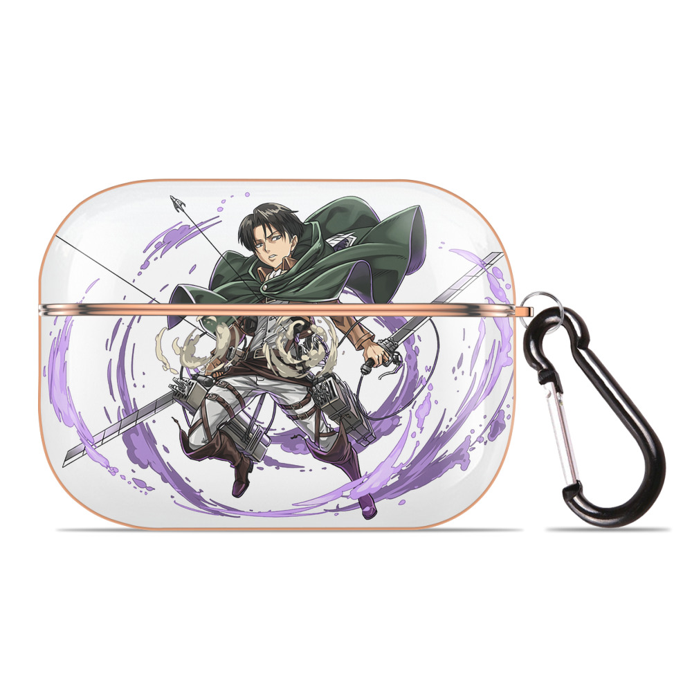 （画像用） 進撃の巨人 リヴァイ·アッカーマン Attack on Titan Levi Ackerman 【AirPods Pro用】ハードシェル保護ケース｜耐衝撃・防指紋・カラビナ付き商品仕様