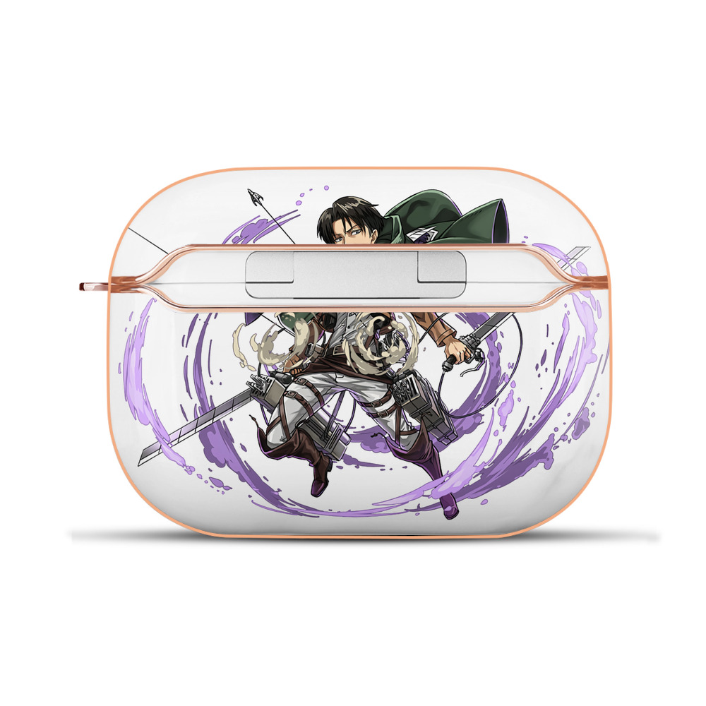 （画像用） 進撃の巨人 リヴァイ·アッカーマン Attack on Titan Levi Ackerman 【AirPods Pro用】ハードシェル保護ケース｜耐衝撃・防指紋・カラビナ付き商品仕様