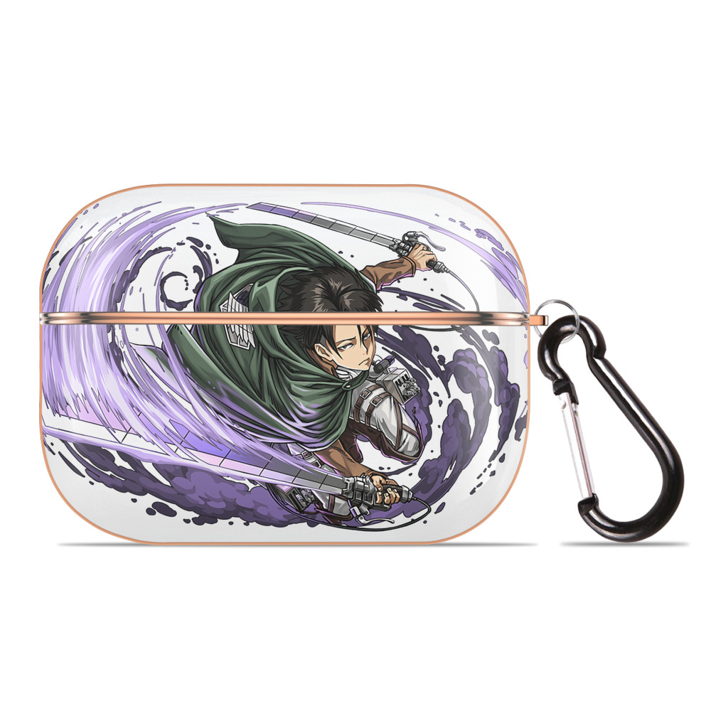 （画像用） 進撃の巨人 リヴァイ·アッカーマン Attack on Titan Levi Ackerman 【AirPods Pro用】ハードシェル保護ケース｜耐衝撃・防指紋・カラビナ付き商品仕様