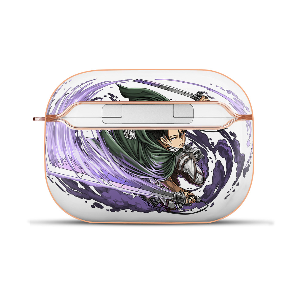 （画像用） 進撃の巨人 リヴァイ·アッカーマン Attack on Titan Levi Ackerman 【AirPods Pro用】ハードシェル保護ケース｜耐衝撃・防指紋・カラビナ付き商品仕様