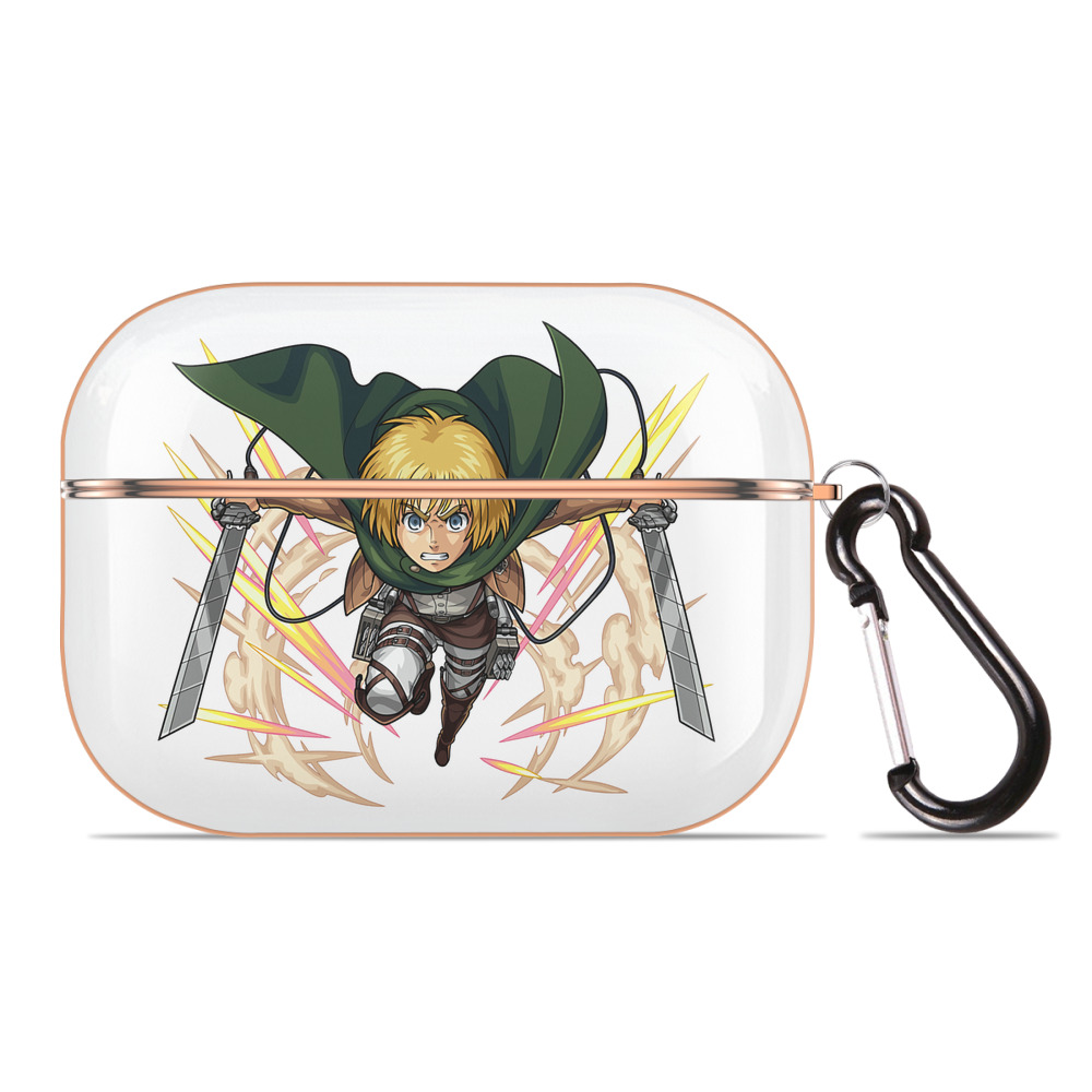 （画像用） 進撃の巨人 アルミン·アルレルト Attack on Titan Armin Arlert 【AirPods Pro用】ハードシェル保護ケース｜耐衝撃・防指紋・カラビナ付き商品仕様