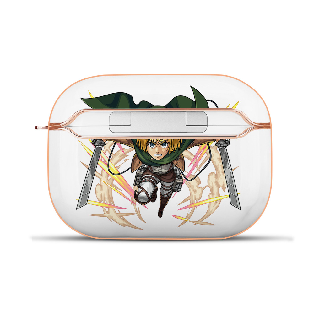 （画像用） 進撃の巨人 アルミン·アルレルト Attack on Titan Armin Arlert 【AirPods Pro用】ハードシェル保護ケース｜耐衝撃・防指紋・カラビナ付き商品仕様