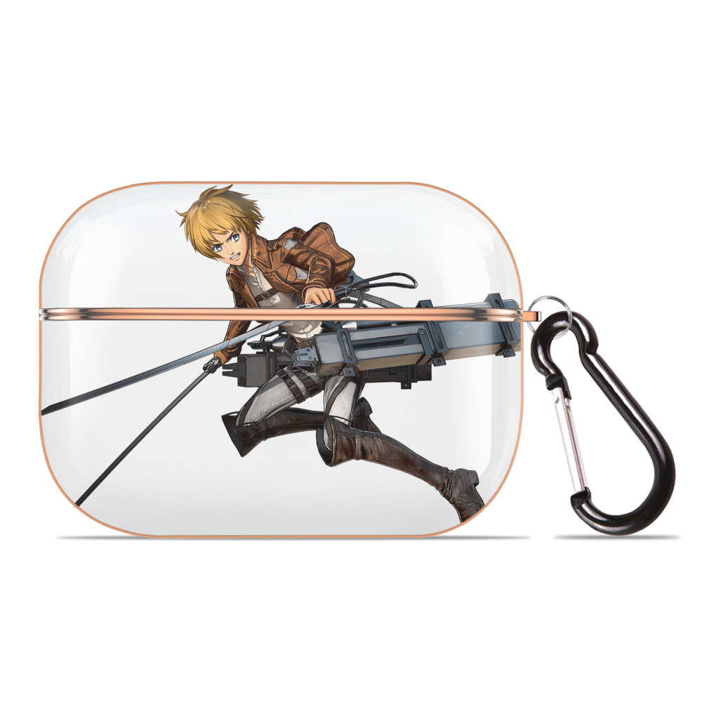 （画像用） 進撃の巨人 アルミン·アルレルト Attack on Titan Armin Arlert 【AirPods Pro用】ハードシェル保護ケース｜耐衝撃・防指紋・カラビナ付き商品仕様