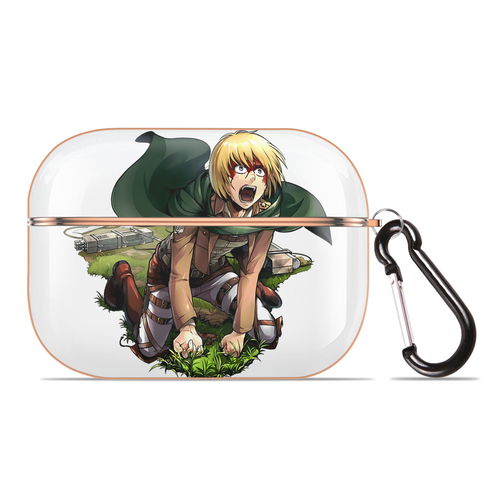 （画像用） 進撃の巨人 アルミン·アルレルト Attack on Titan Armin Arlert 【AirPods Pro用】ハードシェル保護ケース｜耐衝撃・防指紋・カラビナ付き商品仕様