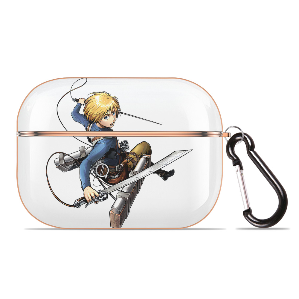 （画像用） 進撃の巨人 アルミン·アルレルト Attack on Titan Armin Arlert 【AirPods Pro用】ハードシェル保護ケース｜耐衝撃・防指紋・カラビナ付き商品仕様