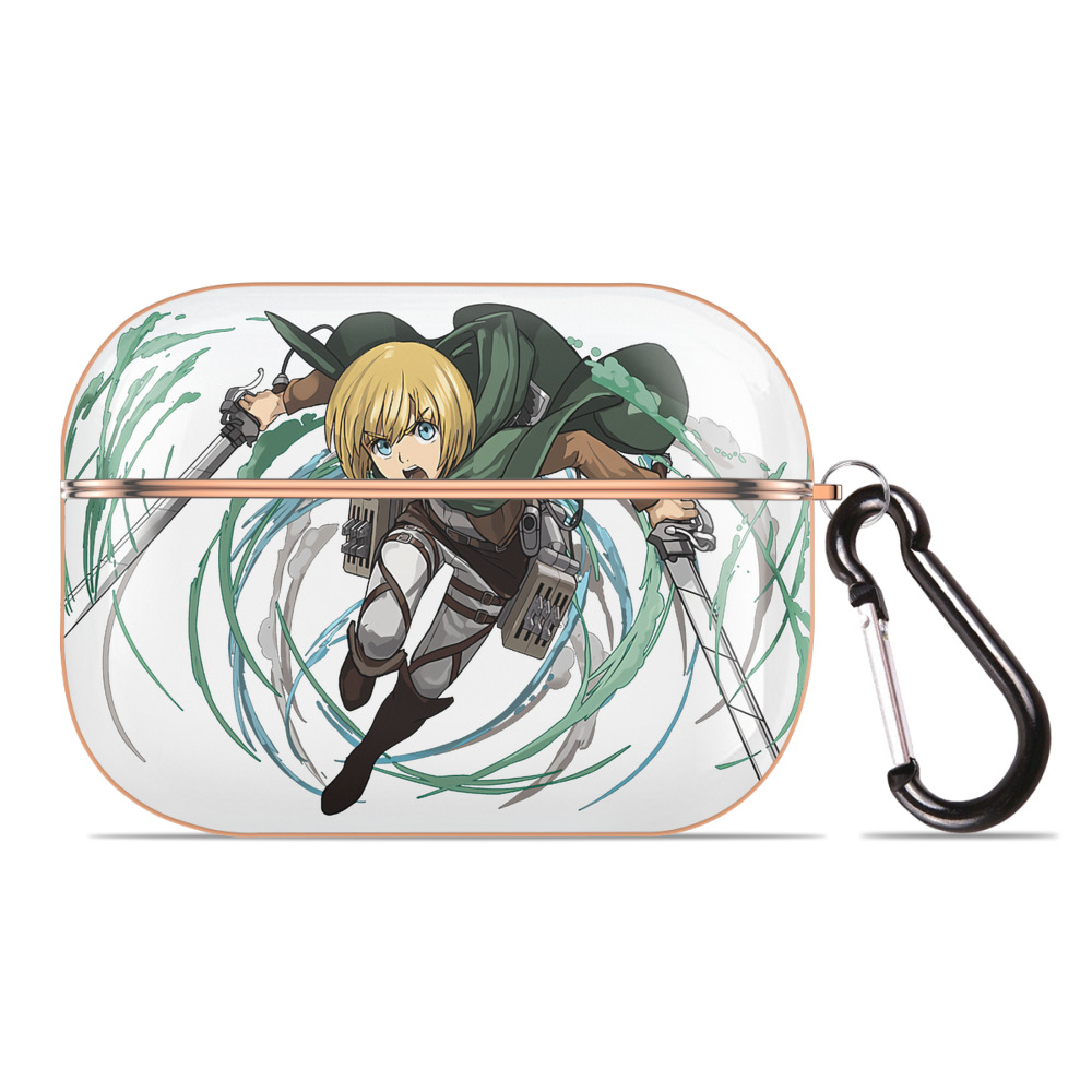 （画像用） 進撃の巨人 アルミン·アルレルト Attack on Titan Armin Arlert 【AirPods Pro用】ハードシェル保護ケース｜耐衝撃・防指紋・カラビナ付き商品仕様