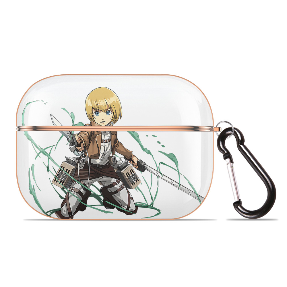 （画像用） 進撃の巨人 アルミン·アルレルト Attack on Titan Armin Arlert 【AirPods Pro用】ハードシェル保護ケース｜耐衝撃・防指紋・カラビナ付き商品仕様