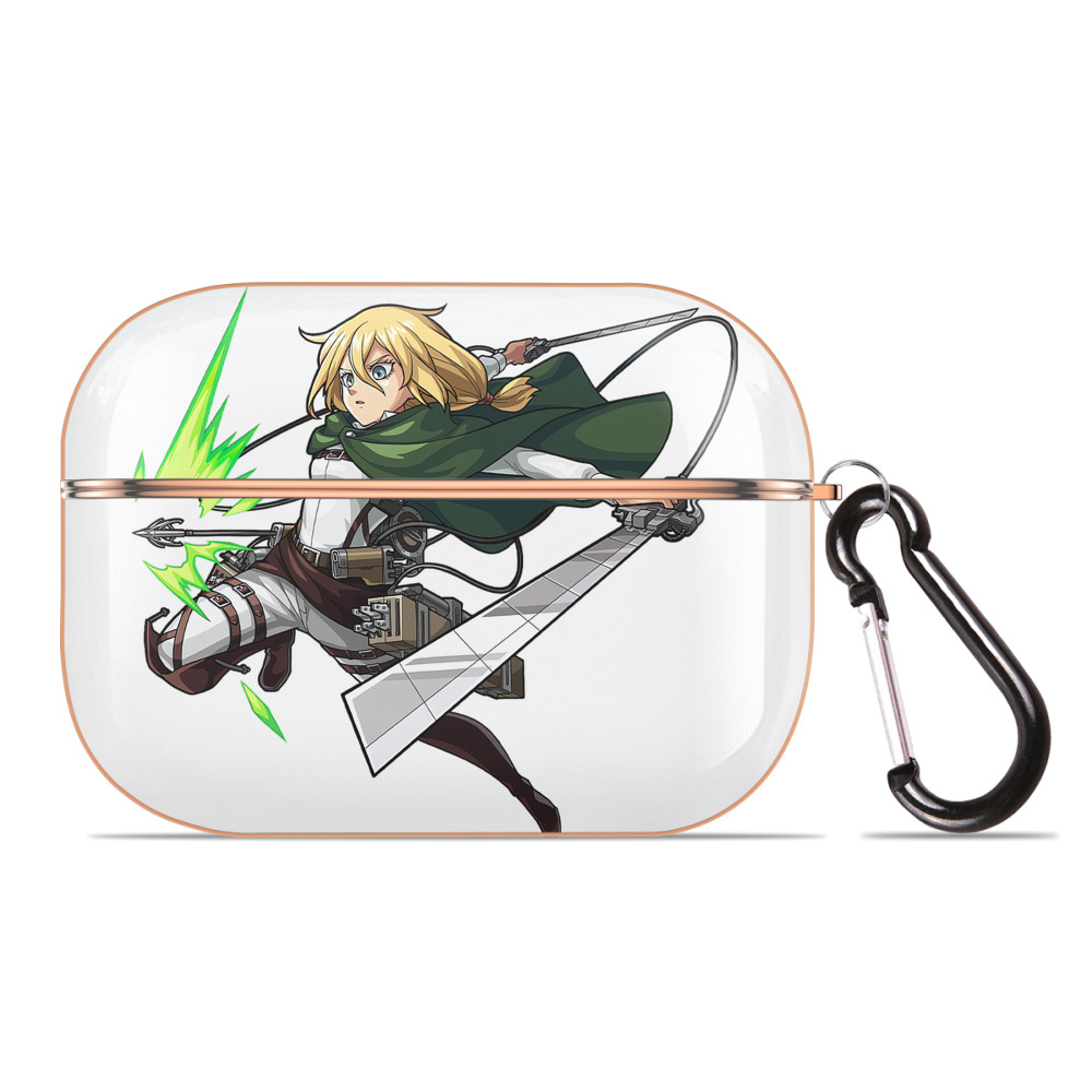 （画像用） 進撃の巨人 クリスタ·レンズ Attack on Titan Christa Lenz 【AirPods Pro用】ハードシェル保護ケース｜耐衝撃・防指紋・カラビナ付き商品仕様