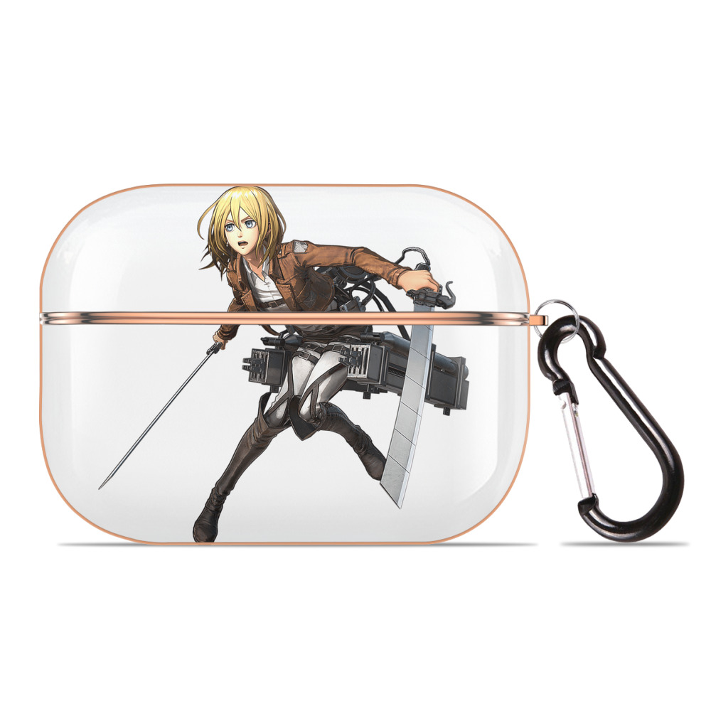 （画像用） 進撃の巨人 クリスタ·レンズ Attack on Titan Christa Lenz 【AirPods Pro用】ハードシェル保護ケース｜耐衝撃・防指紋・カラビナ付き商品仕様
