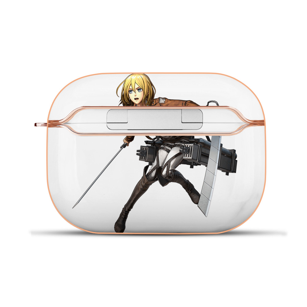 （画像用） 進撃の巨人 クリスタ·レンズ Attack on Titan Christa Lenz 【AirPods Pro用】ハードシェル保護ケース｜耐衝撃・防指紋・カラビナ付き商品仕様