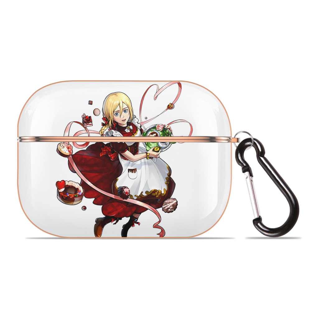 （画像用） 進撃の巨人 クリスタ·レンズ Attack on Titan Christa Lenz 【AirPods Pro用】ハードシェル保護ケース｜耐衝撃・防指紋・カラビナ付き商品仕様