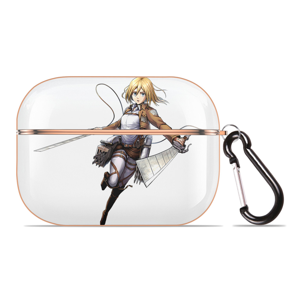 （画像用） 進撃の巨人 クリスタ·レンズ Attack on Titan Christa Lenz 【AirPods Pro用】ハードシェル保護ケース｜耐衝撃・防指紋・カラビナ付き商品仕様