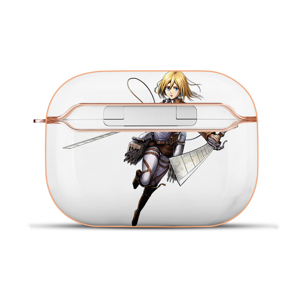 （画像用） 進撃の巨人 クリスタ·レンズ Attack on Titan Christa Lenz 【AirPods Pro用】ハードシェル保護ケース｜耐衝撃・防指紋・カラビナ付き商品仕様