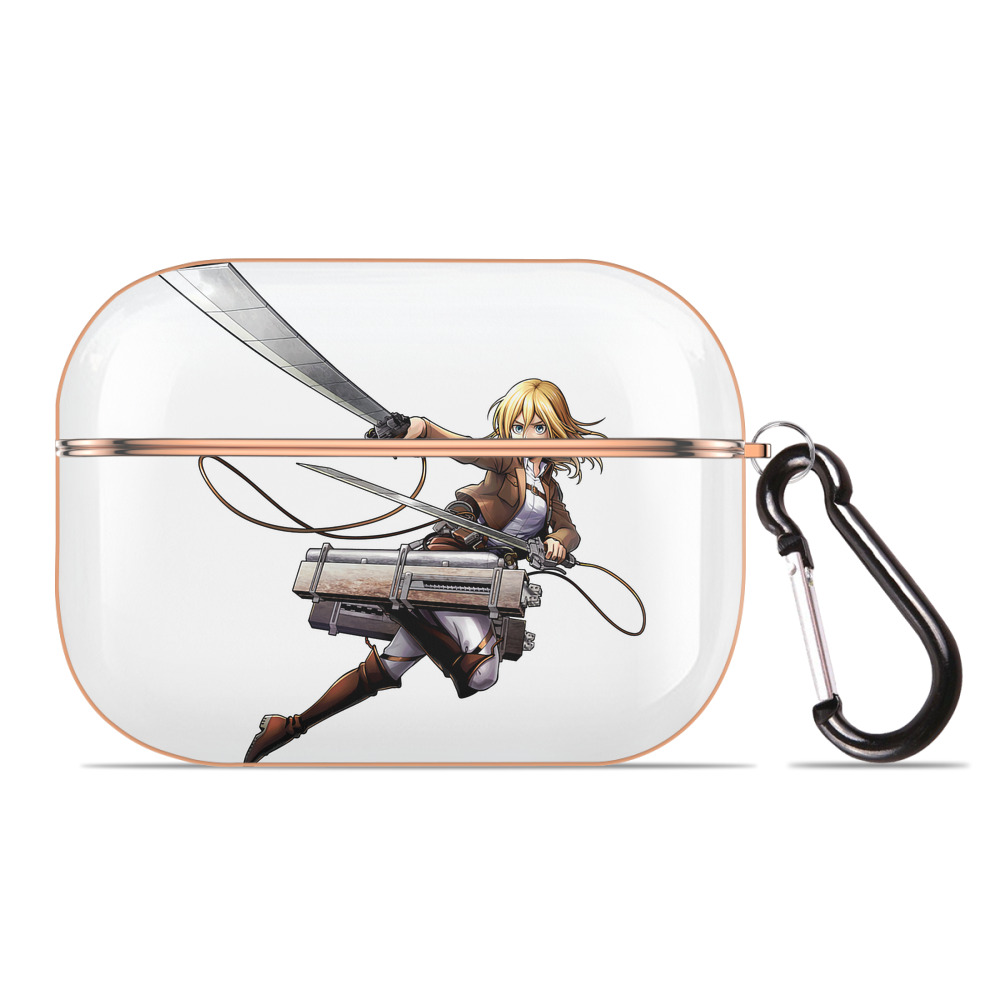 （画像用） 進撃の巨人 クリスタ·レンズ Attack on Titan Christa Lenz 【AirPods Pro用】ハードシェル保護ケース｜耐衝撃・防指紋・カラビナ付き商品仕様