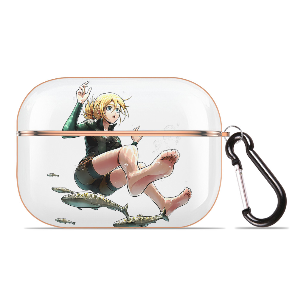 （画像用） 進撃の巨人 クリスタ·レンズ Attack on Titan Christa Lenz 【AirPods Pro用】ハードシェル保護ケース｜耐衝撃・防指紋・カラビナ付き商品仕様