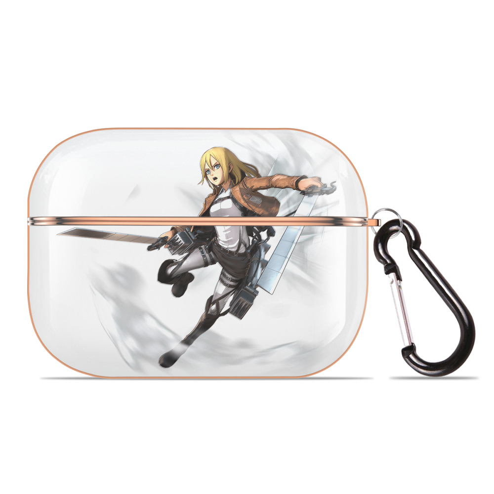 （画像用） 進撃の巨人 クリスタ·レンズ Attack on Titan Christa Lenz 【AirPods Pro用】ハードシェル保護ケース｜耐衝撃・防指紋・カラビナ付き商品仕様