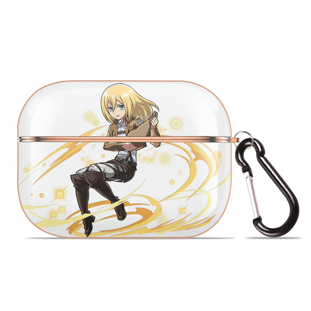（画像用） 進撃の巨人 クリスタ·レンズ Attack on Titan Christa Lenz 【AirPods Pro用】ハードシェル保護ケース｜耐衝撃・防指紋・カラビナ付き商品仕様