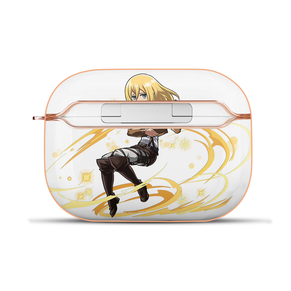 （画像用） 進撃の巨人 クリスタ·レンズ Attack on Titan Christa Lenz 【AirPods Pro用】ハードシェル保護ケース｜耐衝撃・防指紋・カラビナ付き商品仕様